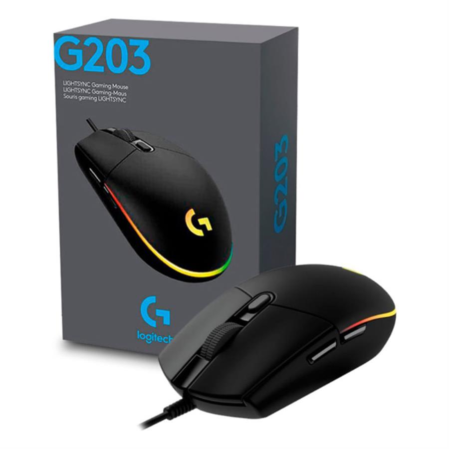 Mouse Logitech G203 Lightsync Gaming Black
