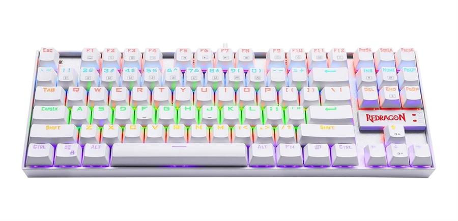Teclado Redragon Kumara White Rainbow Switch Red (K552W-KR-SP)