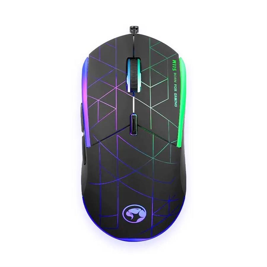 Mouse Marvo M115 Gamer 4000 DPI LED Rainbow