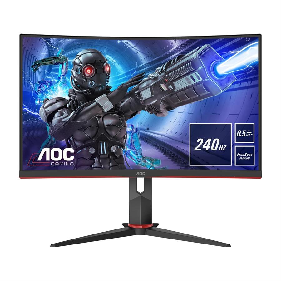 Monitor Gamer AOC 27' C27G2ZE - 240 Hz, 0,5 ms, Freesync, Curvo