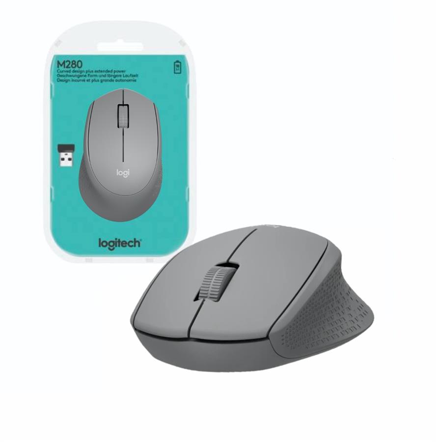 Mouse Logitech Wireless M280 Gris - Inalámbrico