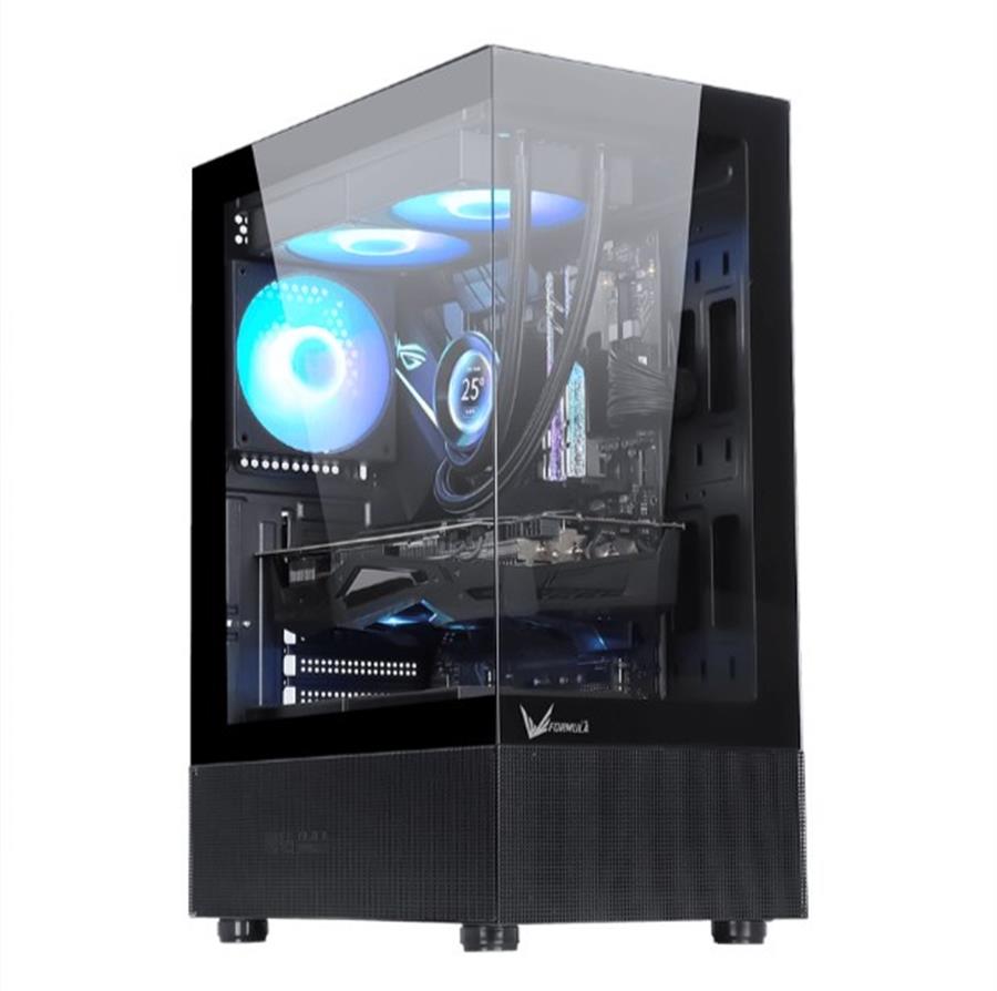 Gabinete Gamer Formula V Crystal Z1+ Black ATX (3 FAN FRGB)