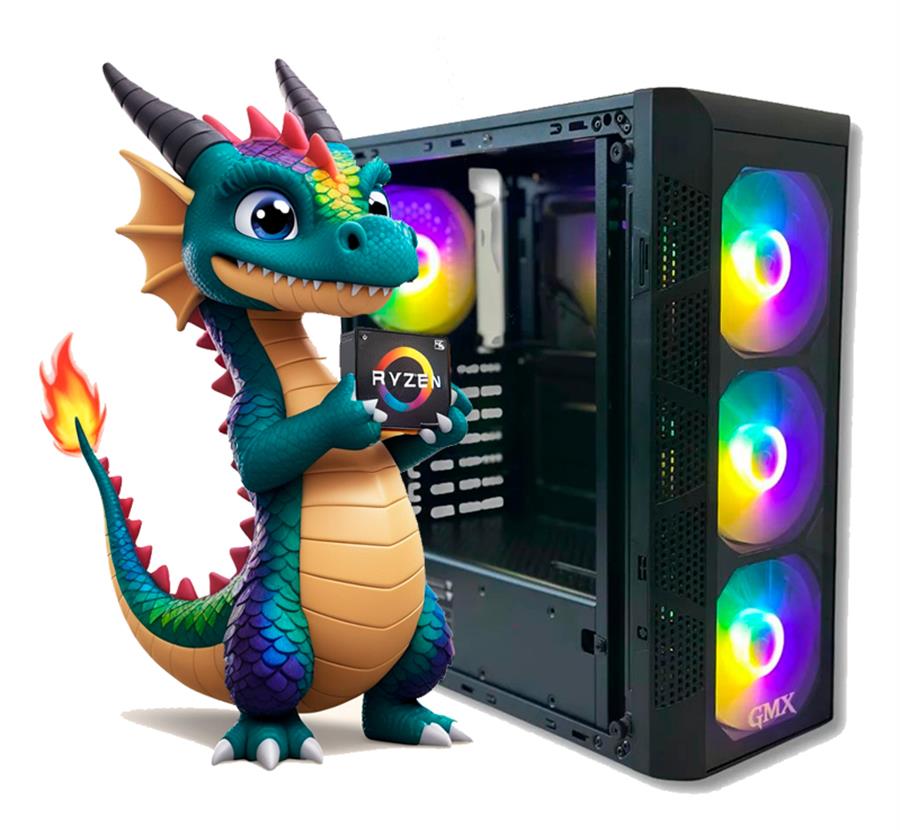 PC Gamer 3400G, Vega 11, 8 GB, SSD 240 GB, Gabinete C/4 Coolers, Fuente 500W