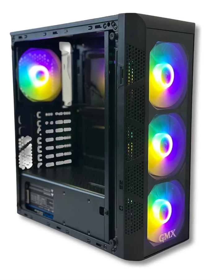 Gabinete KIT Gamer GMX-170 Full ATX - C/4 Coolers RGB - C/ Fuente 500W,