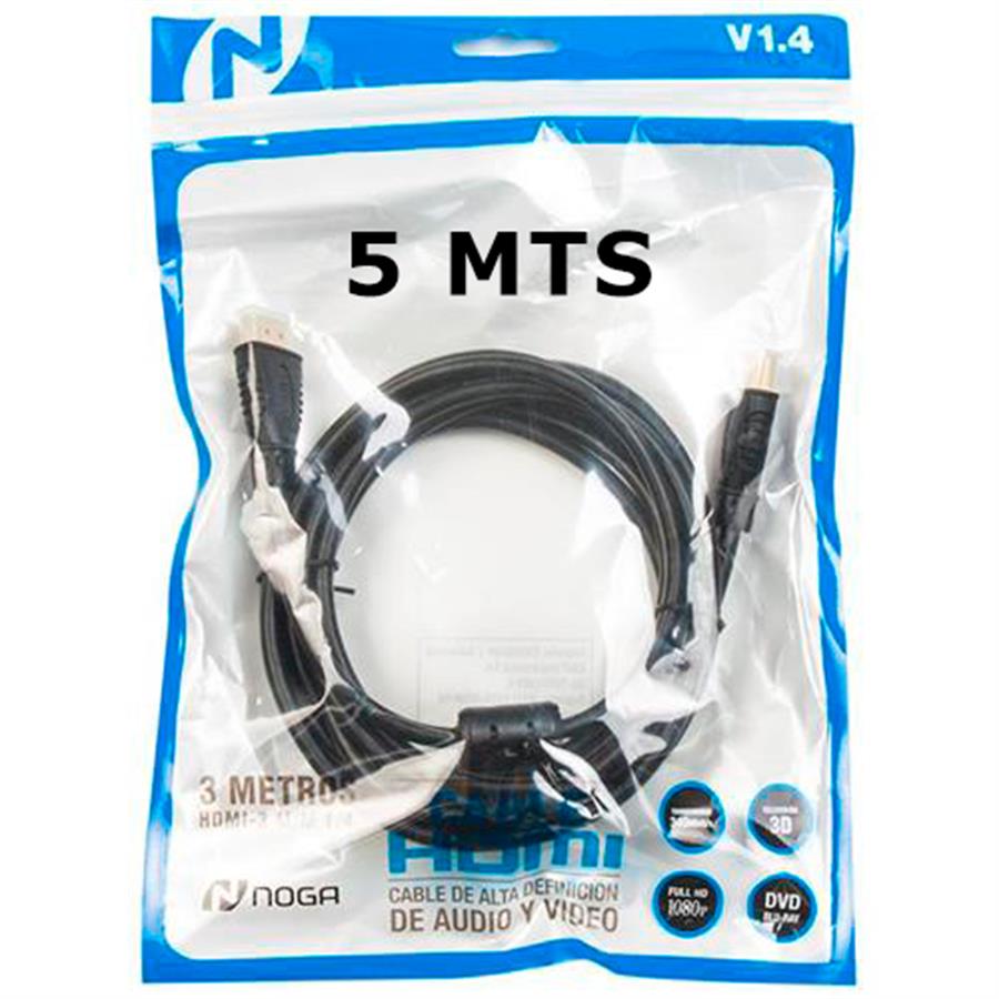 Cable Video HDMI 1.4 Noganet - 5 Metros PC