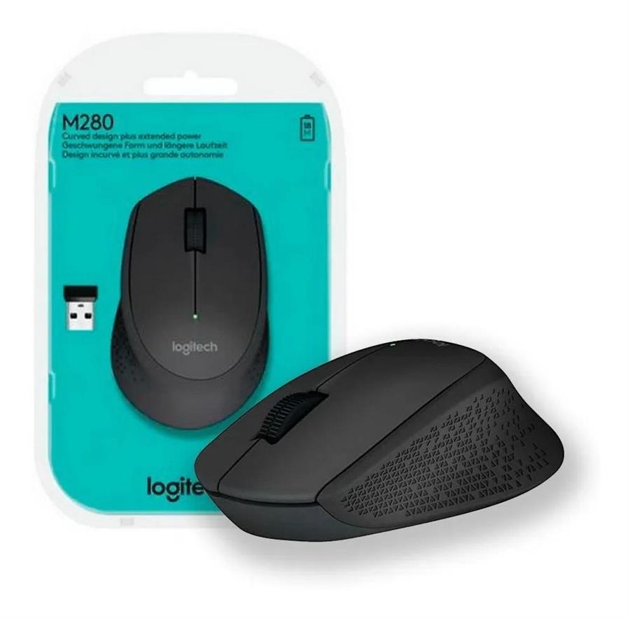Mouse Logitech Wireless M280 Black - Inalámbrico