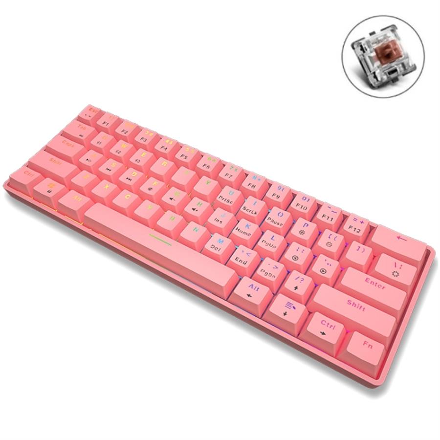 Teclado Mecánico K28 Bluetooth/Cableado Rosa RGB - LEAVEN