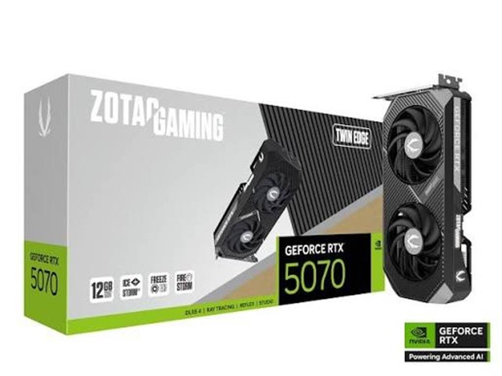 Placa de video RTX 5070 Zotac Gaming TWIN EDGE OC 12GB GDDR7