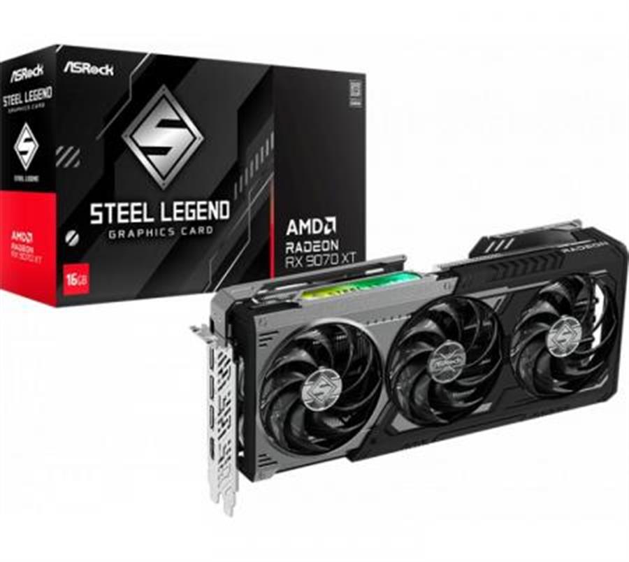 Placa de video RX 9070 XT Asrock Steel Legend Dark 16 GB