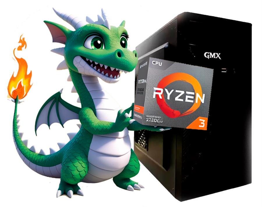 PC Gamer Ryzen 3 3200G (Vega 8) A520M-K, 8 GB, 240 GB SSD, Kit Teclado, mouse