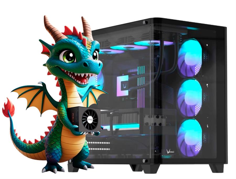 PC Gamer RX 9060 XT, Ryzen 5 5500, 16 GB RAM, SSD 500 GB, Fuente 600W, Gabinete Gamer