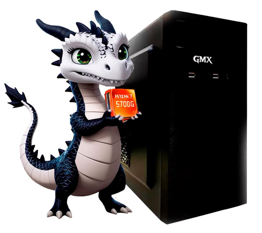 PC Gamer Ryzen 7 5700G, A520M-K, 16 GB, 500 GB, Gabinete Kit PCBOX c/Fuente