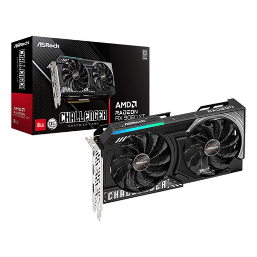 Placa de video RX 9060 XT Asrock Challenger 8GB (VG-9060 CL8G))
