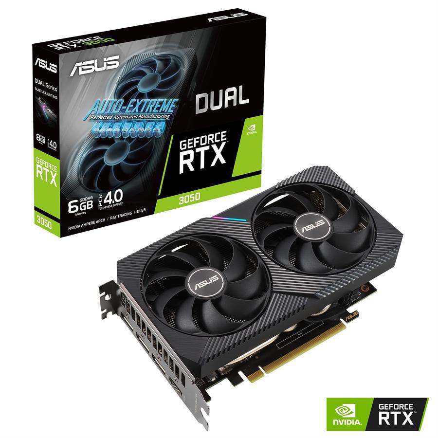 Placa de video RTX 3050 Asus Dual 6 GB OC GDDR6
