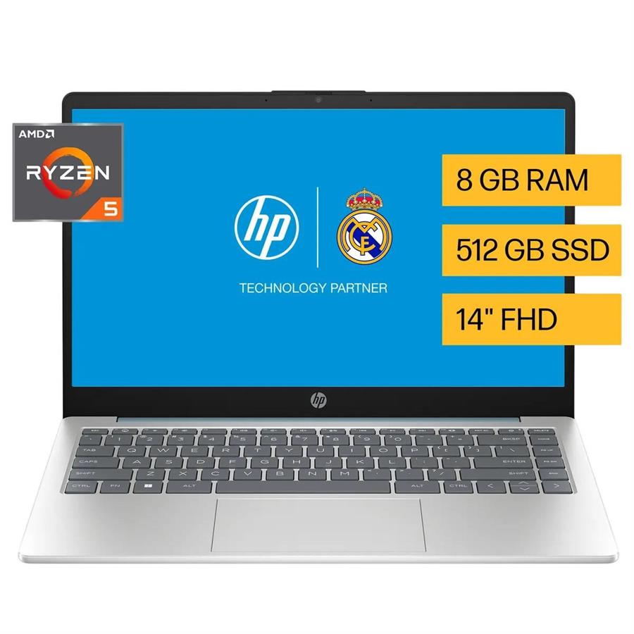 Notebook HP 14-EM0027LA RYZEN 5 7520U 8GB 512GB 14 FHD W11H